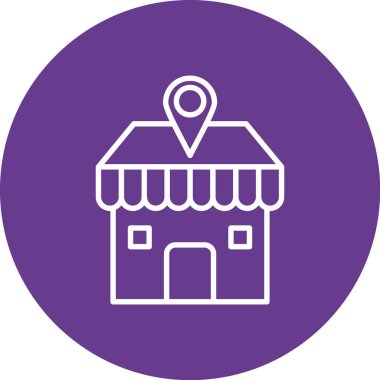 Eşsiz depolama konumu ikon vektör illüstrasyonu