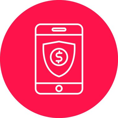 Cep telefonu simgesi, vektör illüstrasyonu