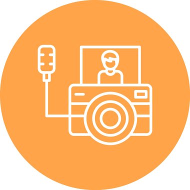 fotoğraf makinesi ikon vektör illüstrasyonu