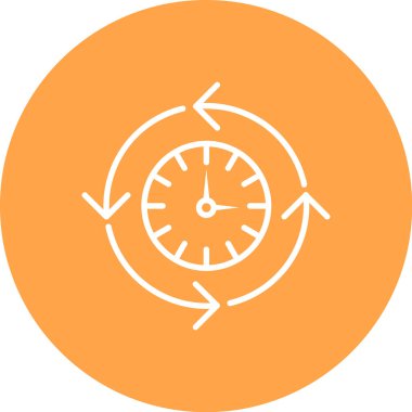 Bir saat simgesinin vektör illüstrasyonu