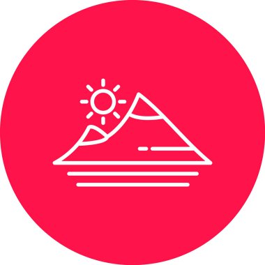 Bir çadır simgesinin vektör illüstrasyonu