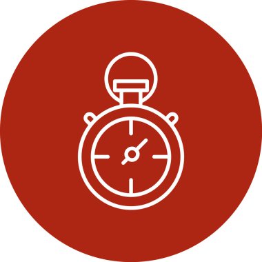 Alarm saat simgesi, basit tasarım illüstrasyonu