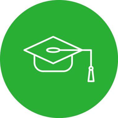 Mezuniyet şapka simge vektör çizim