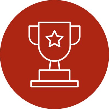 Kupa. Web simgesi basit illüstrasyon