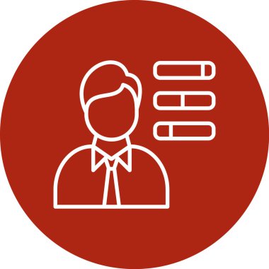 Bir insan simgesinin vektör illüstrasyonu