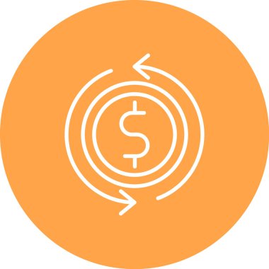 Dolar. Web simgesi basit illüstrasyon