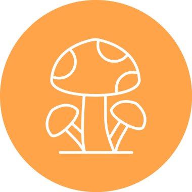 Mantar. Web simgesi basit illüstrasyon