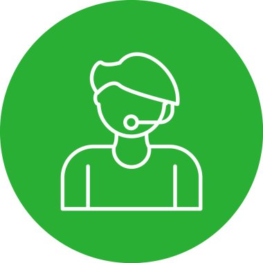 VR ikonlu kadın avatar. vektör illüstrasyonu