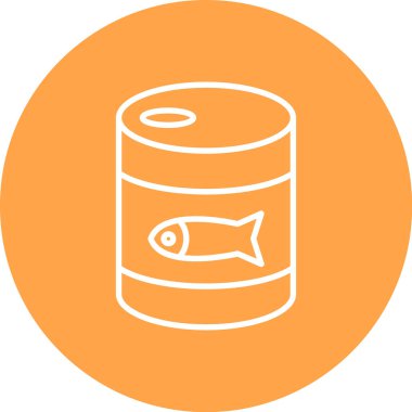 konserve balık vektör simgesi kolayca değiştirilebilir veya düzenlenebilir
