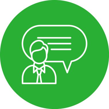 Sohbet simgesinin vektör illüstrasyonu