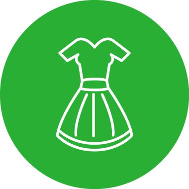 güzel elbise çizgisi vektör simgesi