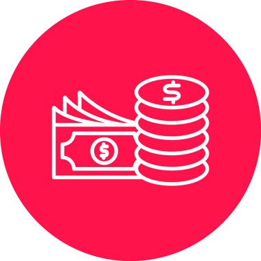 Para için. Web simgesi basit illüstrasyon