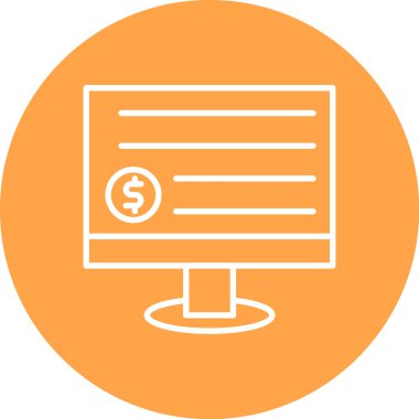 Para için. Web simgesi basit illüstrasyon