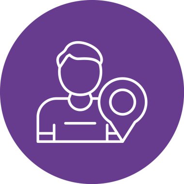 Bebekli adam, vektör simgesi basit çizgi çizimi