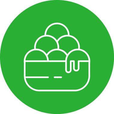 Bir pasta simgesinin vektör illüstrasyonu