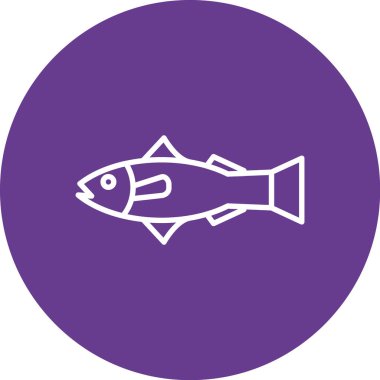Balık. Web simgesi basit illüstrasyon