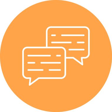 Sohbet web simgesi vektör illüstrasyonu