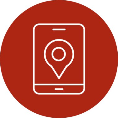 konum simgesi soyut arkaplanda izole edildi