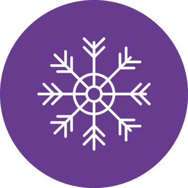 Kar Tanesi Web simgesi, basit vektör illüstrasyonu