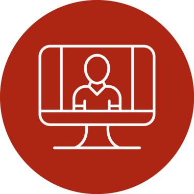 Bilgisayar monitörü. Web simgesi