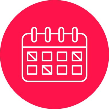 Takvim simgesi vektör illüstrasyonu