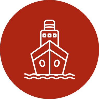 Gemi. Web simgesi basit illüstrasyon