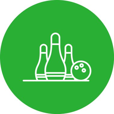 vektör bowling simgesi, basit tasarım