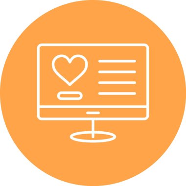 Bir kalbin vektör illüstrasyonu