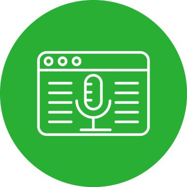 mikrofon simgesi vektör illüstrasyonu