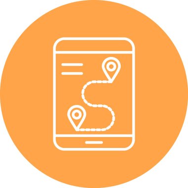 gps konum simgesi, vektör illüstrasyonu