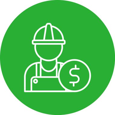 Moda Biçimli Mühendis Simgesi İzole Arkaplan