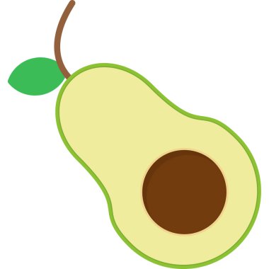 Avokado, illüstrasyon, beyaz arka plan vektör.