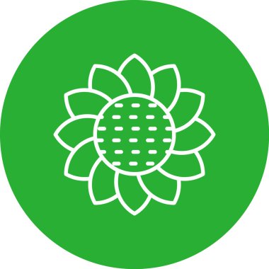 Çiçek vektörü düz simgesi