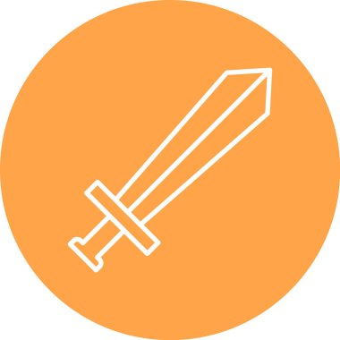 Kılıç. Web simgesi basit illüstrasyon