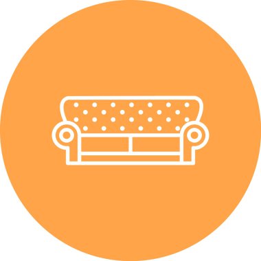 Kanepe. Web simgesi vektör illüstrasyonu