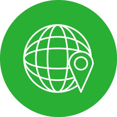 dünya simgesi, vektör illüstrasyonu