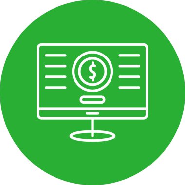 Dolar. Web simgesi basit illüstrasyon