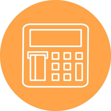 Hesap makinesinin vektör illüstrasyon simgesi