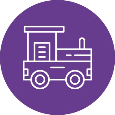 Benzin kamyonu modern simgesinin vektör çizimi