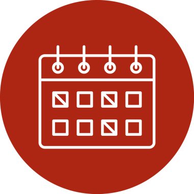 Takvim simgesi vektör illüstrasyonu