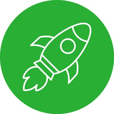 roket ikonu vektör illüstrasyonu