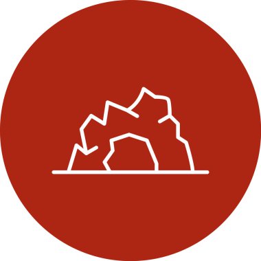 dağ simgesi, basit vektör illüstrasyonu