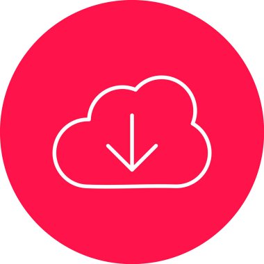 Bulut. Web simgesi basit illüstrasyon