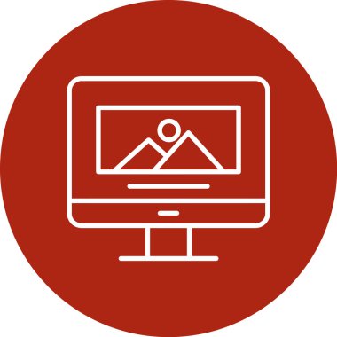 Soyut arkaplanda dizüstü bilgisayar simgesi izole edildi