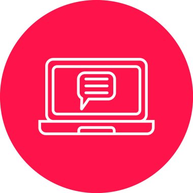 Dizüstü bilgisayar simgesi vektör çizimi