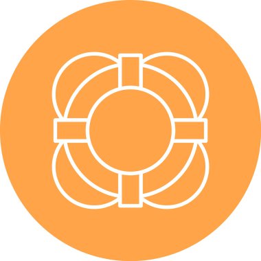 Dairesel bir grafiğin eşsiz dairesel simgesi, vektör illüstrasyonu