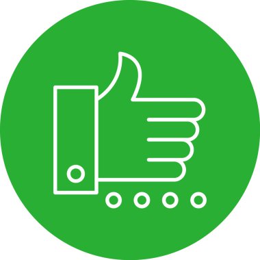 Başparmak yukarı. Web simgesi basit tasarım