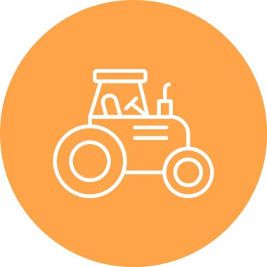 Traktör simgesinin vektör illüstrasyonu