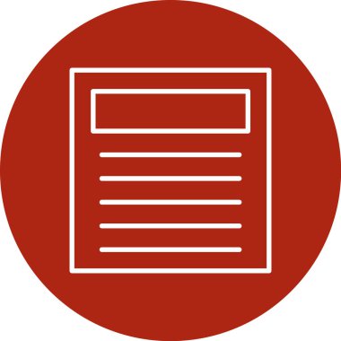 Kağıt simgesinin vektör illüstrasyonu