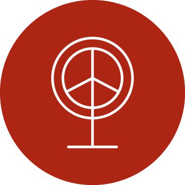 Kırmızı daire simgesinin vektör illüstrasyonu